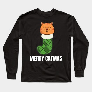 ChristmasCat Merry Catmas Long Sleeve T-Shirt